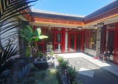 前门-中轴线-精装四合院出租，全实木家具，专业厨房